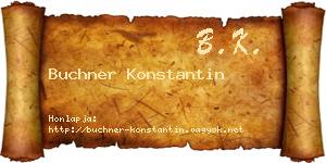 Buchner Konstantin névjegykártya